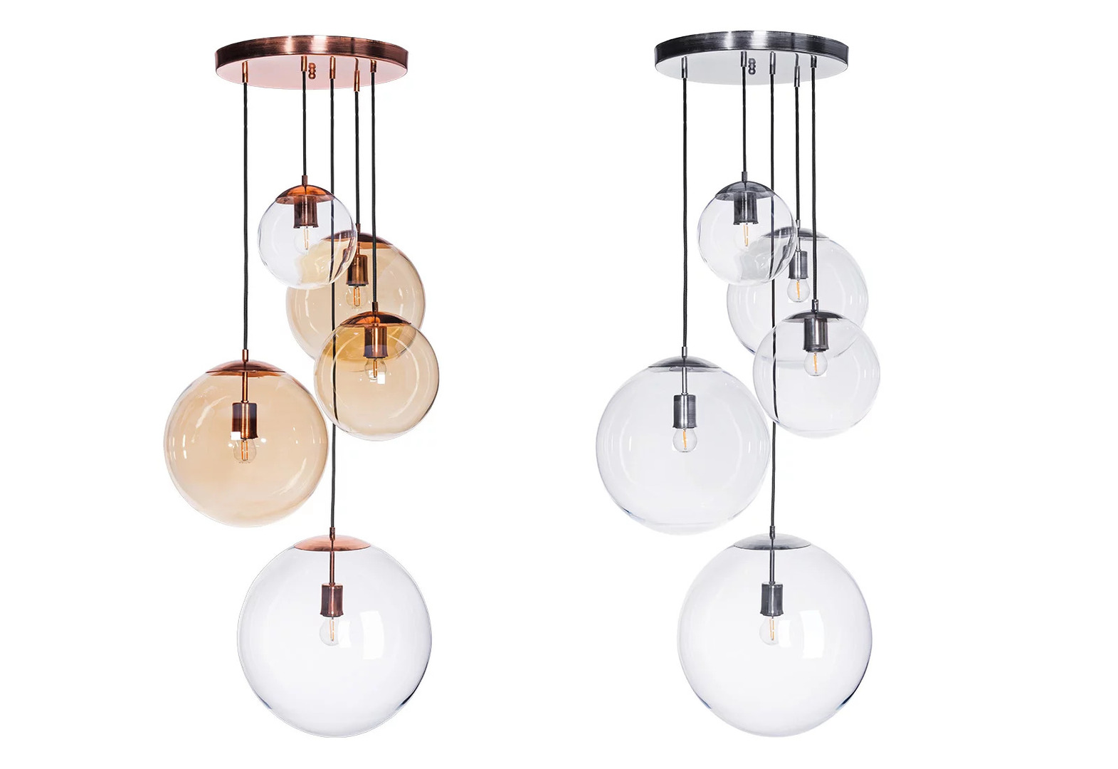 Zobacz Sufitowa lampa wisząca Famlight Muna set of 5 lister mix stal nierdzewna Sufitowa lampa wisząca Famlight Muna set of 5 lister mix stal nierdzewna