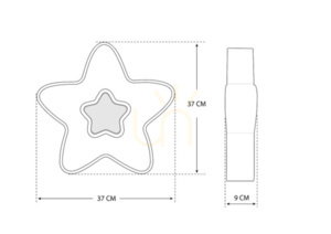 Lampa dziecięca GWIAZDKA LED sufit DL-H01 + pilot small 6
