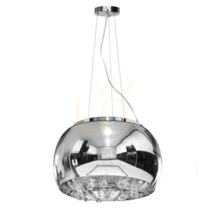 Lampa wisząca CHIARA CH085 6xG9 srebrna 50 cm small 1