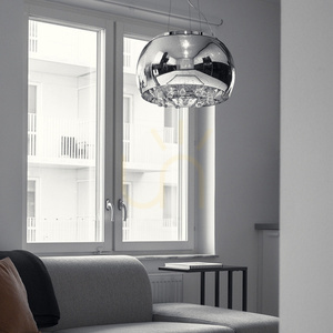 Lampa wisząca CHIARA CH085 6xG9 srebrna 50 cm small 0