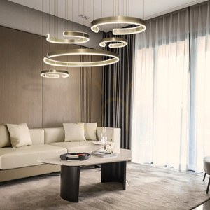 Lampa wisząca LED LARA DL-I02, złota, z pilotem small 1
