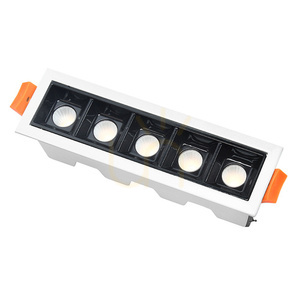 Lampa liniowa LED podtynkowa 10 W 3000 K biało-czarna JDL-5T small 1