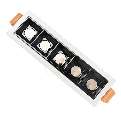 Sprawdź Lampa liniowa LED podtynkowa 10 W 3000 K biało-czarna JDL-5T