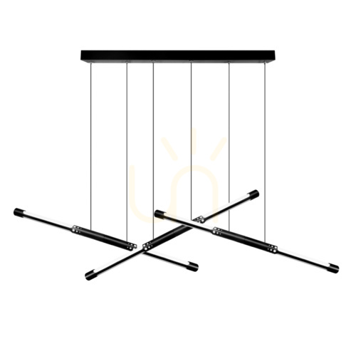 Sprawdź Lampa wisząca LED Domeno Lighting PINO DL-G09 czarna 38 W 4000 K
