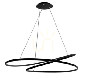 Lampa wisząca LED 122 W czarna DL-I09 MONA XL z pilotem small 1