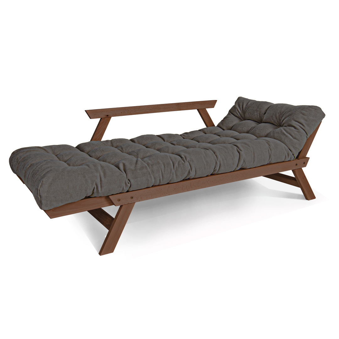 Zobacz Sofa rozkładana WoodMan Allegro orzech szara, drewno bukowe, WUA-00537 Sofa rozkładana WoodMan Allegro orzech szara, drewno bukowe, WUA-00537