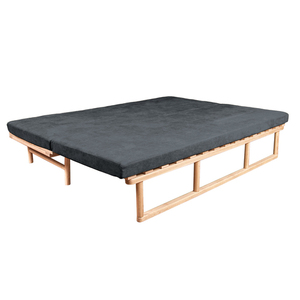 Sofa rozkładana WoodMan Le Mar, drewno bukowe, grafit, WUA-01377 small 1