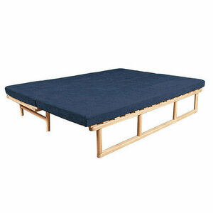 Sofa rozkładana WoodMan z litego drewna bukowego, granatowa, WUA-01379 small 3