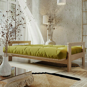 Sofa WoodMan Mexico zielona drewniana rozkładana WUA-00623 small 2