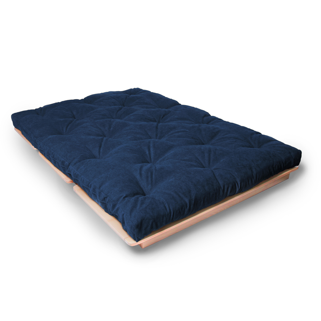 Obejrzyj Sofa futon WoodMan Layti 140, drewno bukowe, granatowa, WUA-01118 Sofa futon WoodMan Layti 140, drewno bukowe, granatowa, WUA-01118