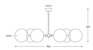 Stylowa lampa wisząca Famlight MUNA Ceiling M 19 mosiądz 3 Stylowa lampa wisząca Famlight MUNA Ceiling M 19 mosiądz small 3