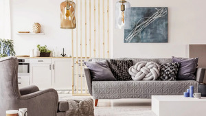 Nowoczesna szklana lampa wisząca Famlight RUU transparent mosiądz small 2