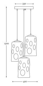 Nowoczesna sufitowa lampa wisząca RUU set of 3 mosiądz 2 Nowoczesna sufitowa lampa wisząca RUU set of 3 mosiądz small 2