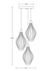 Nowoczesna sufitowa lampa wisząca SAVAII set of 3 mosiądz 2 Nowoczesna sufitowa lampa wisząca SAVAII set of 3 mosiądz small 2