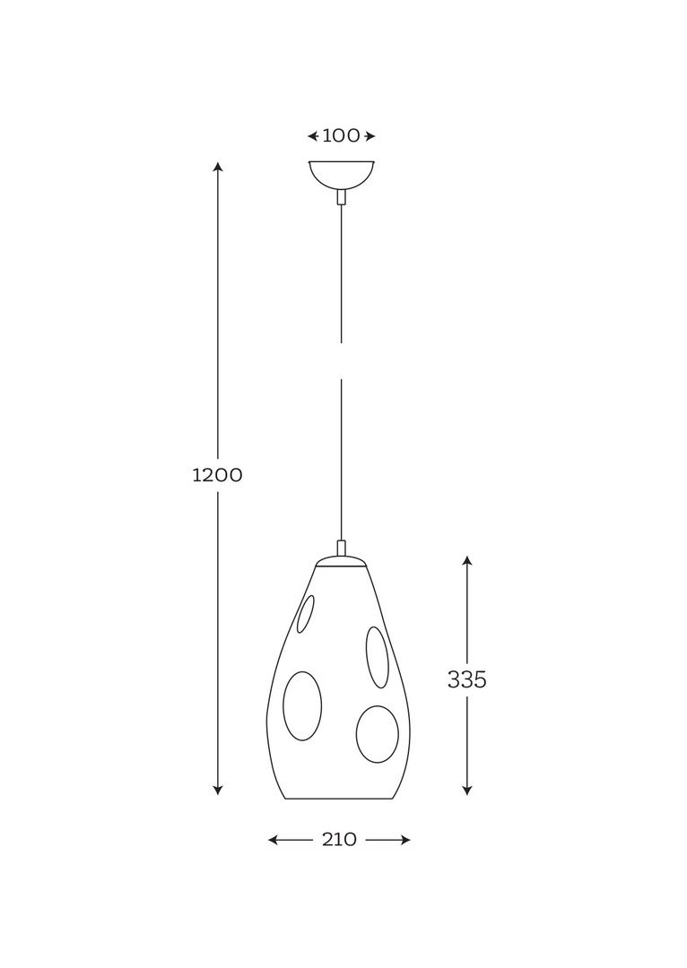 Wyświetl Nowoczesna szklana lampa wisząca Storm S transparent mosiądz Nowoczesna szklana lampa wisząca Storm S transparent mosiądz