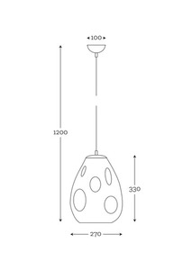 Nowoczesna szklana lampa wisząca Storm L transparent mosiądz small 3