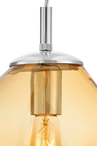 Lampa wisząca pojedyncza bursztynowa KASPA AVIA S small 7