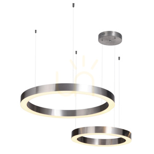 Lampa wisząca CIRCLE 40+60 LED nikiel na 1 podsufitce small 0