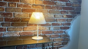 Lampa nocna SMART do pokoju noworodka LEN biała abażur naturalny len 5 Lampa nocna SMART do pokoju noworodka LEN biała abażur naturalny len small 5