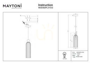 Lampa wisząca ANTIC MOD302PL-01CG Maytoni small 4