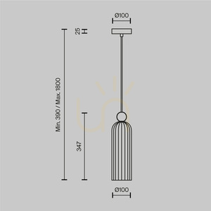 Lampa wisząca ANTIC MOD302PL-01CG Maytoni small 6