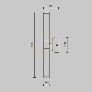 Kinkiet Maytoni Axis złoty LED 10 W 3000 K MOD106WL-L10G3K small 8