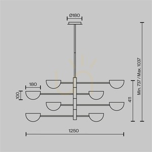 Lampa wisząca MOLLIS MOD126PL-08B Maytoni small 8