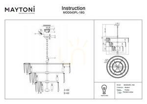 Lampa wisząca PUNTES MOD043PL-18G Maytoni small 8