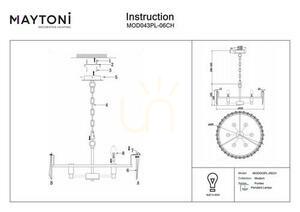 Lampa wisząca PUNTES MOD043PL-06CH Maytoni small 4