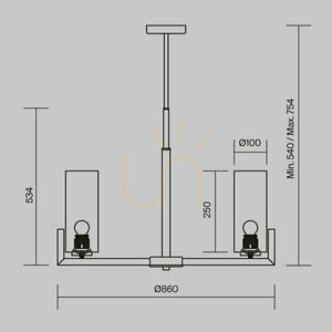 Lampa wisząca FORTANO MOD089PL-10BS Maytoni small 10