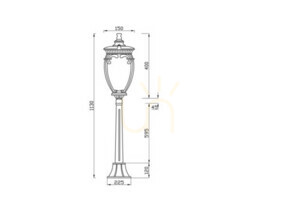 Słupek oświetleniowy FLEUR O414FL-01BZ1 IP44 Maytoni small 7