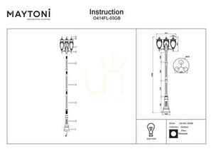 Lampa zewnętrzna stojąca FLEUR O414FL-03GB IP44 Maytoni small 3