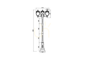 Lampa zewnętrzna stojąca FLEUR O414FL-03GB IP44 Maytoni small 4
