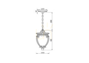 Lampa zewnętrzna wisząca FLEUR O414PL-01GB IP44 Maytoni small 3