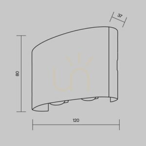 Zewnętrzna oprawa architektoniczna STRATO O417WL-L4W3K 4 W, biała Maytoni small 9