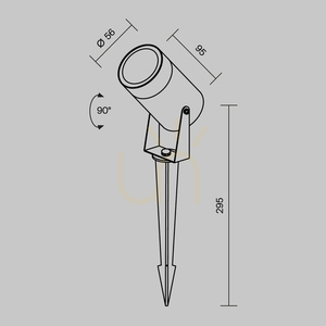 Reflektor zewnętrzny Maytoni Scope czarny IP65 O025FL-01B small 7