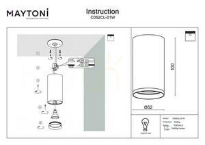 Plafon FOCUS S C052CL-01W Maytoni small 3