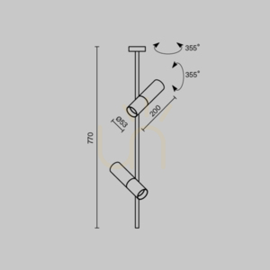 Lampa sufitowa Maytoni Elti C021CL-02W, biała, 2×GU10 small 7
