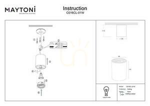 Plafon Maytoni Atom C016CL-01W biały GU10 Ø8,5 cm small 5