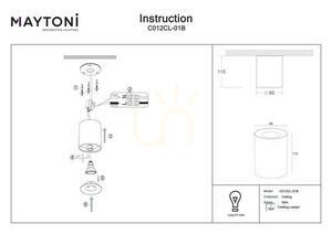 Plafon SLIM C012CL-01B Maytoni small 3