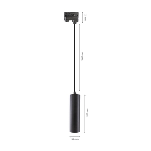 Lampa wisząca do Szynoprzewodu 3F MADARA MINI II GU10  - 230 V - czarna small 8