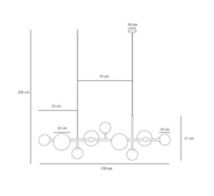 Lampa wisząca Dione 9 Black Aldex 1092N1 small 1