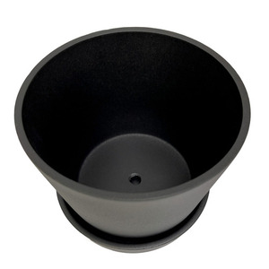 Doniczka na kwiaty 15x15 czarny mat - ceramiczna z otworem + podstawką 0 Doniczka na kwiaty 15x15 czarny mat - ceramiczna z otworem + podstawką small 0