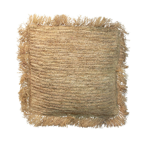 Sprawdź Raffia Cushion Cover Square - Natural - 60x60