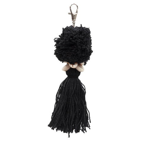 Sprawdź Pompom Keychain - Black
