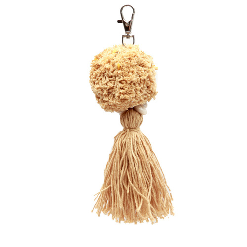 Sprawdź Pompom Keychain - Mocca