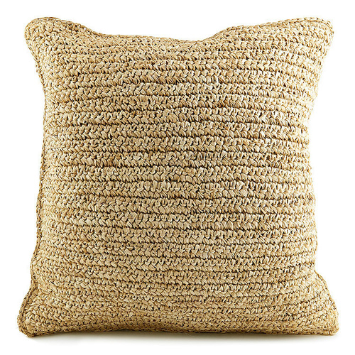 Sprawdź Raffia Flores Cushion Cover Square - Natural - 40x40