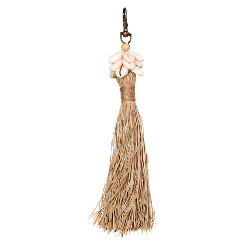 Sprawdź Raffia Cowrie Shell Keychain