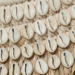 Raffia Cowrie Mirror - Natural White 6 Raffia Cowrie Mirror - Natural White small 6