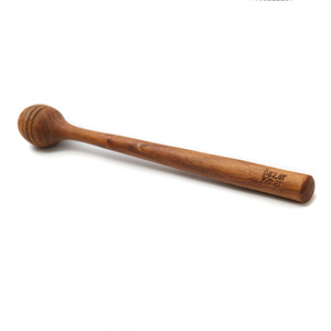 Drewniany nabierak do miodu BAZAR BIZAR Teak Root, naturalny teak, 19 cm small 5